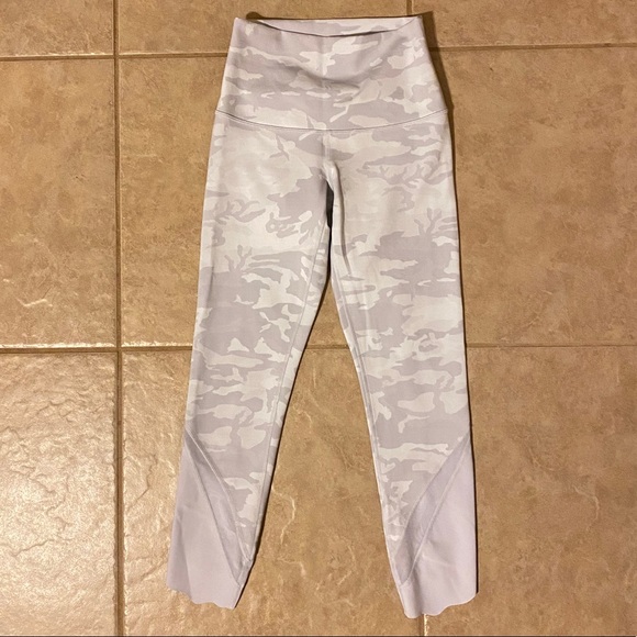 lululemon athletica Pants - Lululemon athleta grey camouflage Capri legging 4